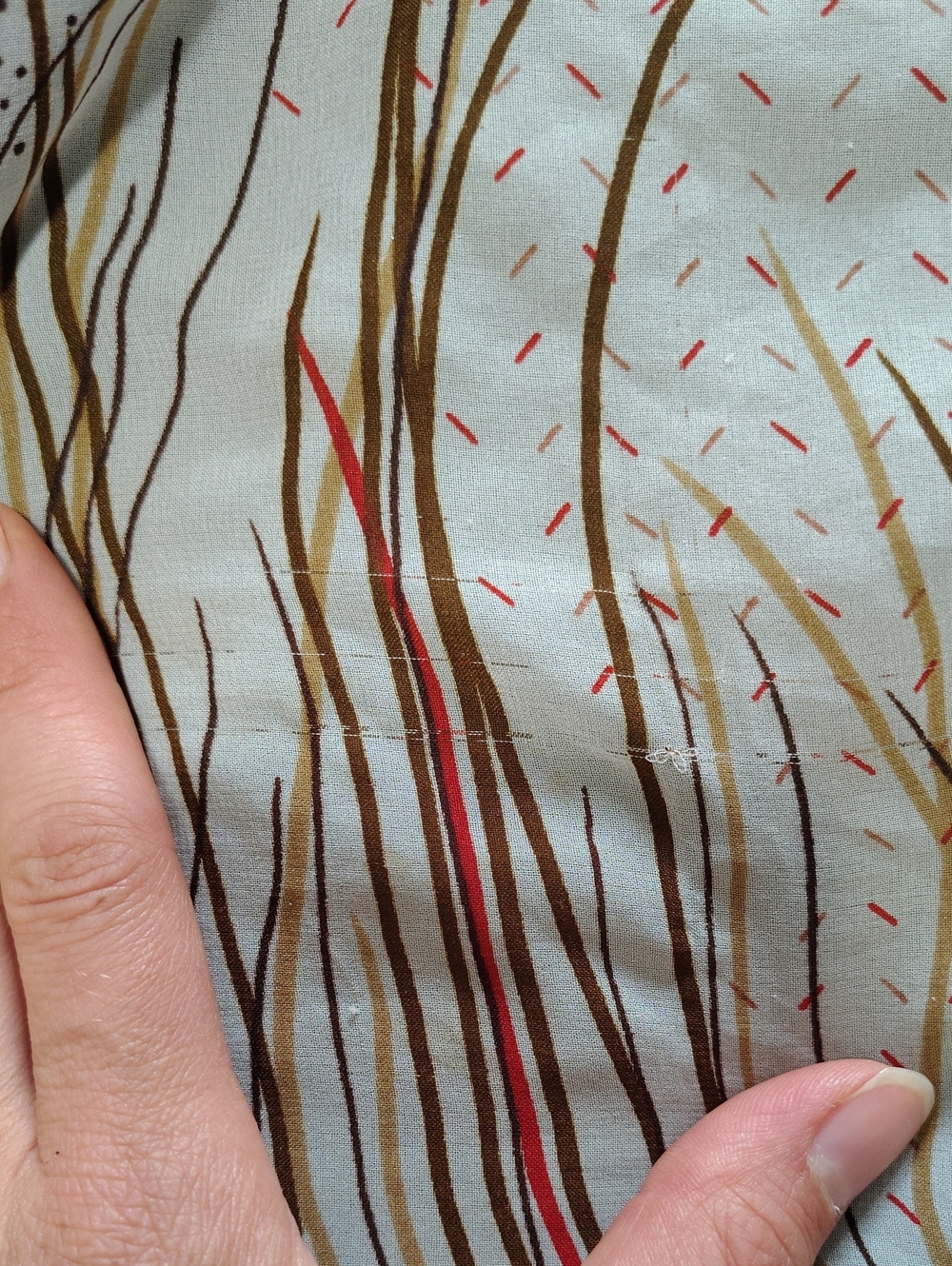 Vintage Floral Feather Print Square Scarf - White, Tan, Brown, Pink - Picture 7 of 8